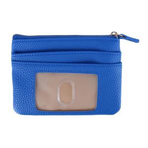 Buxton Women's Solid Color Vegan Leather Large ID Coin Case
